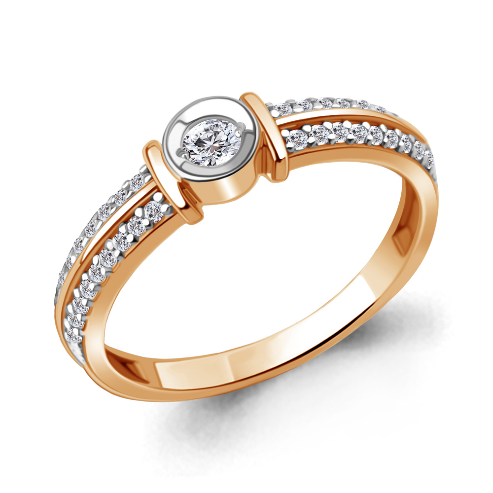 68144А Кольцо из Золота с фианитами