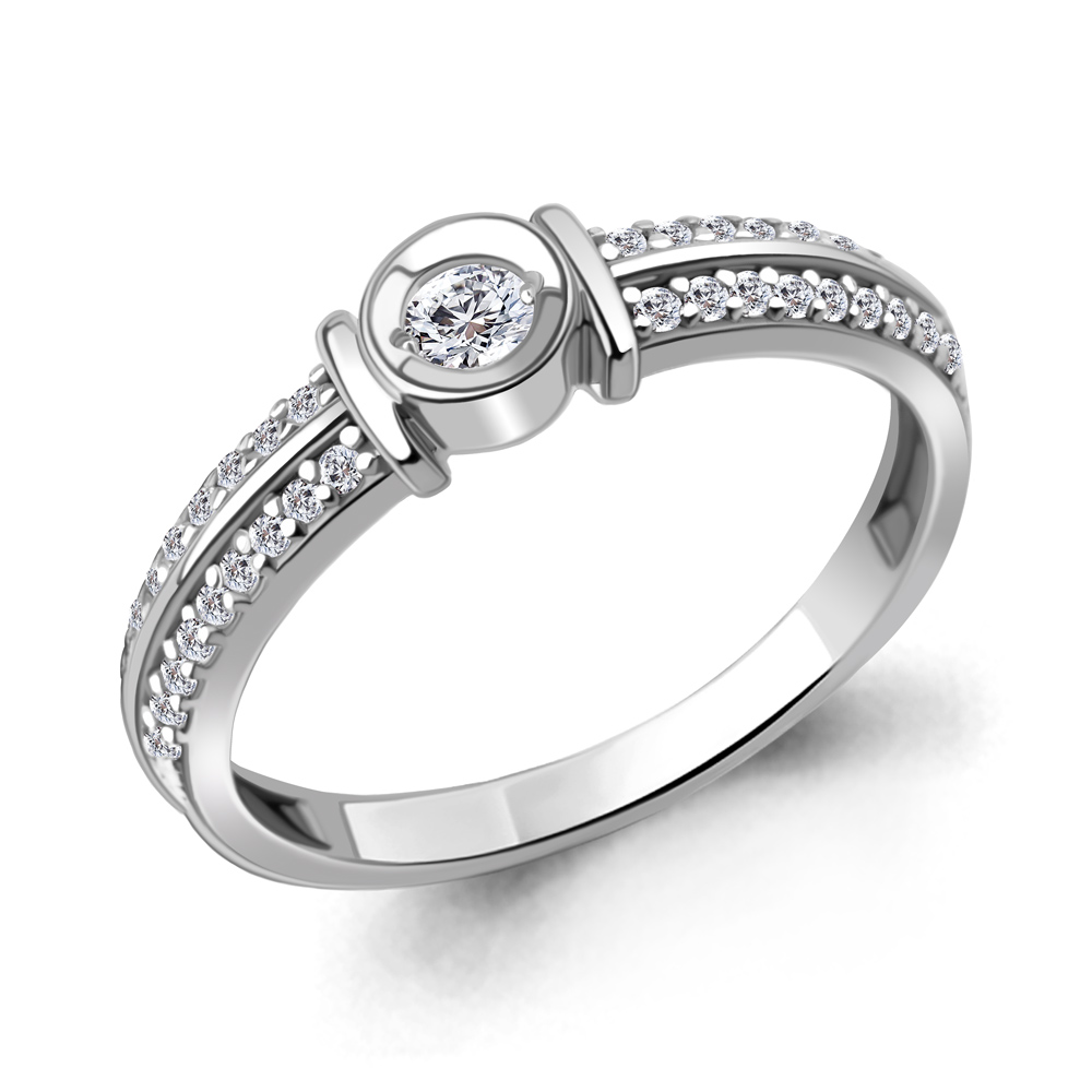 68144А Кольцо из Серебра с фианитами