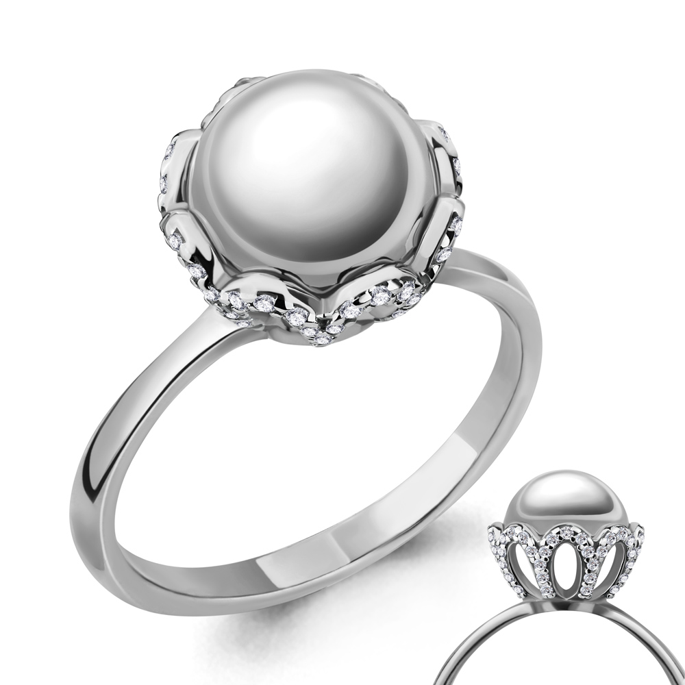 68225А Кольцо из Серебра с фианитами