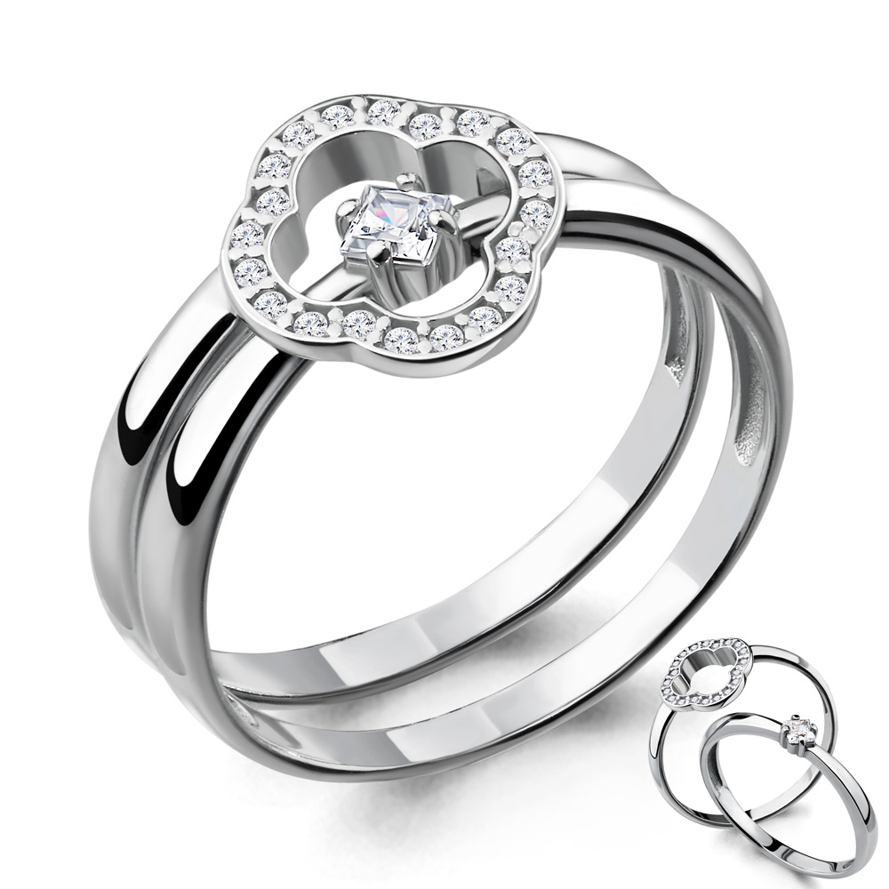 68231А Кольцо из Серебра с фианитами