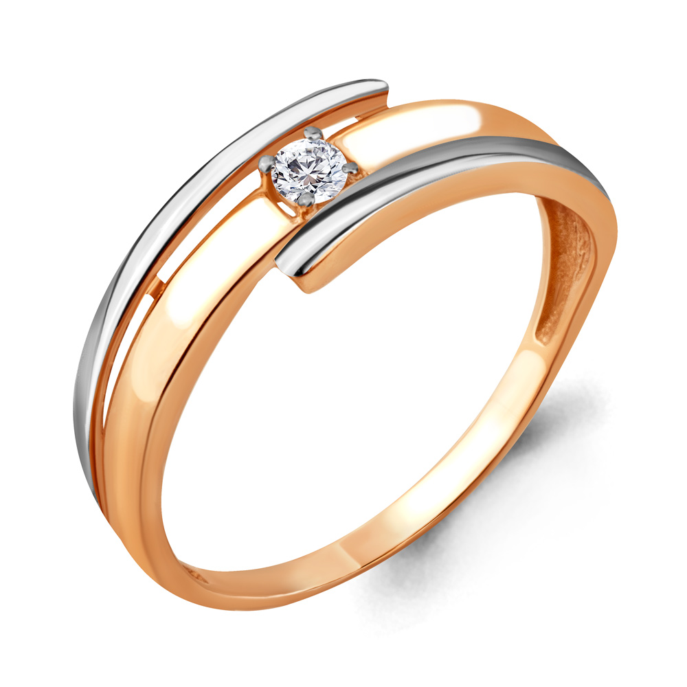 68271 Кольцо из Золота с фианитом из коллекции "Must Have"