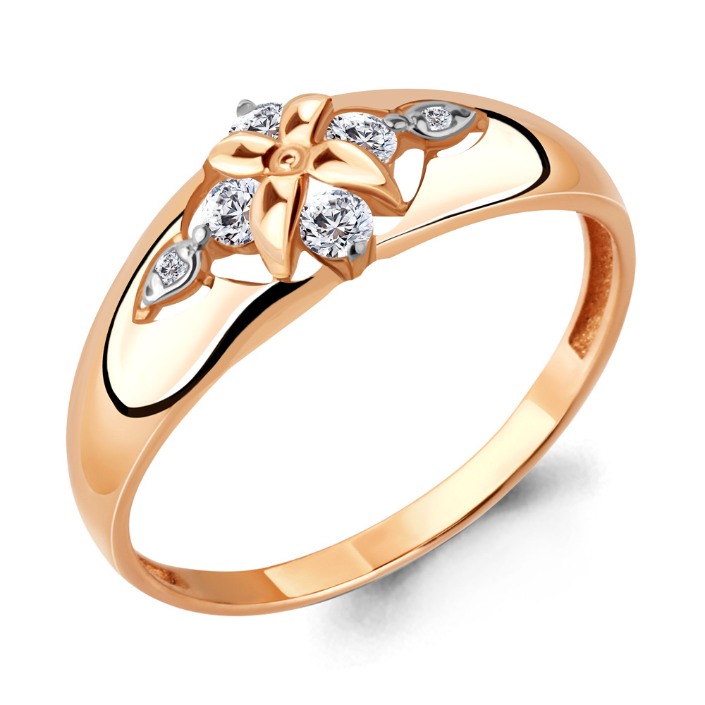 68281А Кольцо из Золота с фианитами