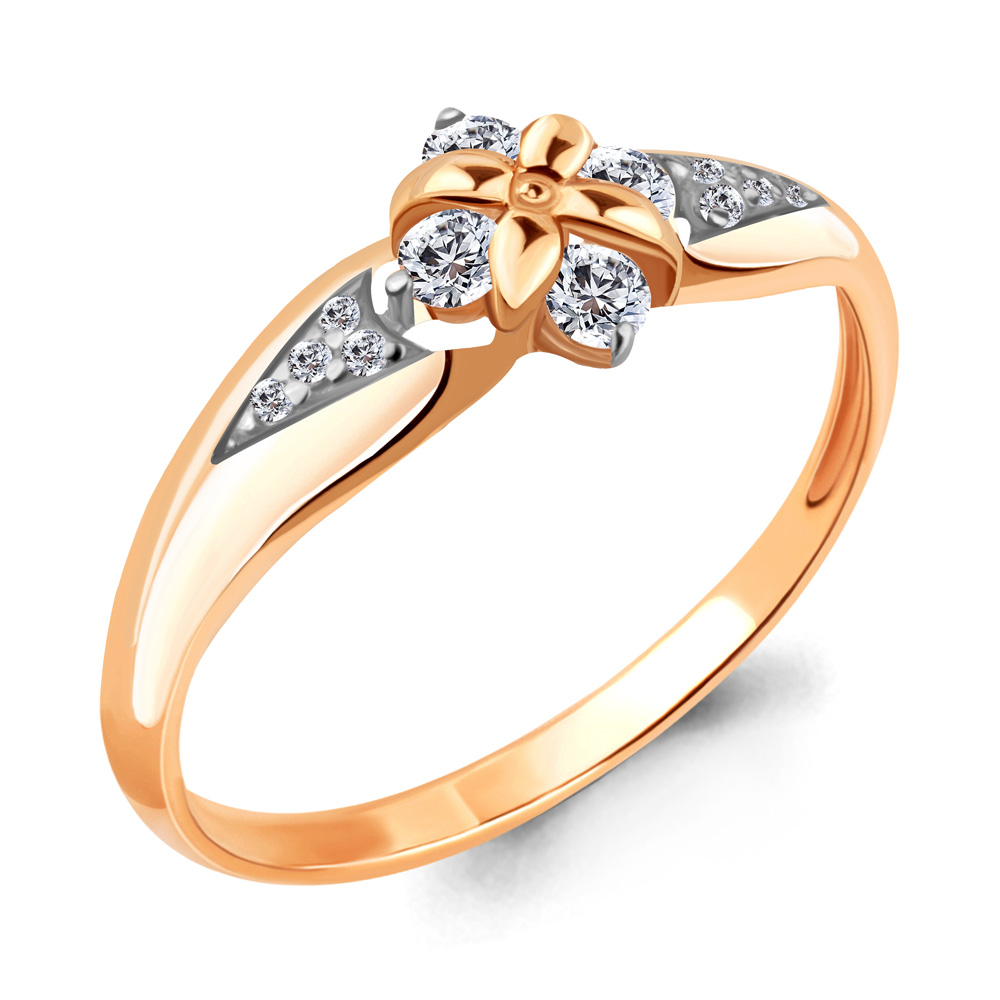 68282А Кольцо из Золота с фианитами