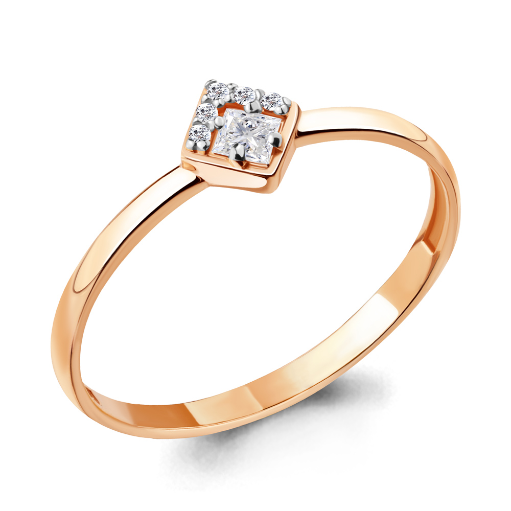 68499 Кольцо из Золота с фианитами