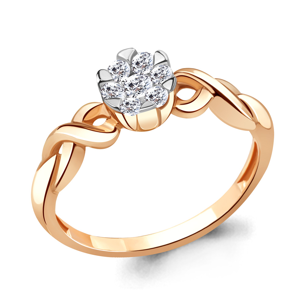 68511А Кольцо из Золота с фианитами