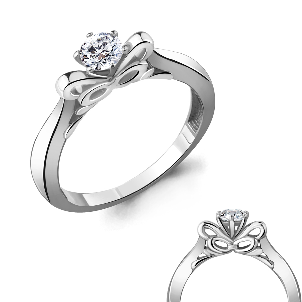 68569А Кольцо из Серебра с фианитом