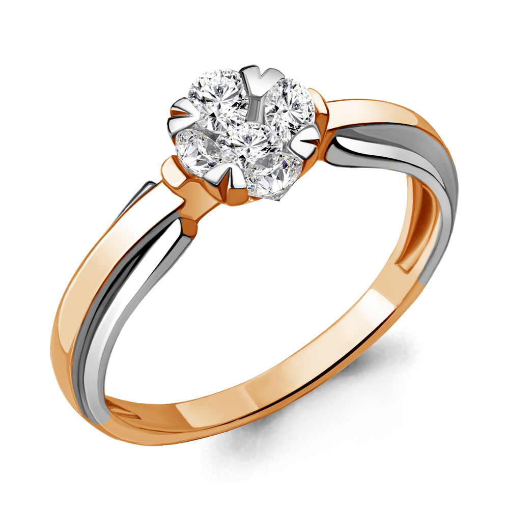 68574А Кольцо из Золота с фианитами из коллекции "Supreme"