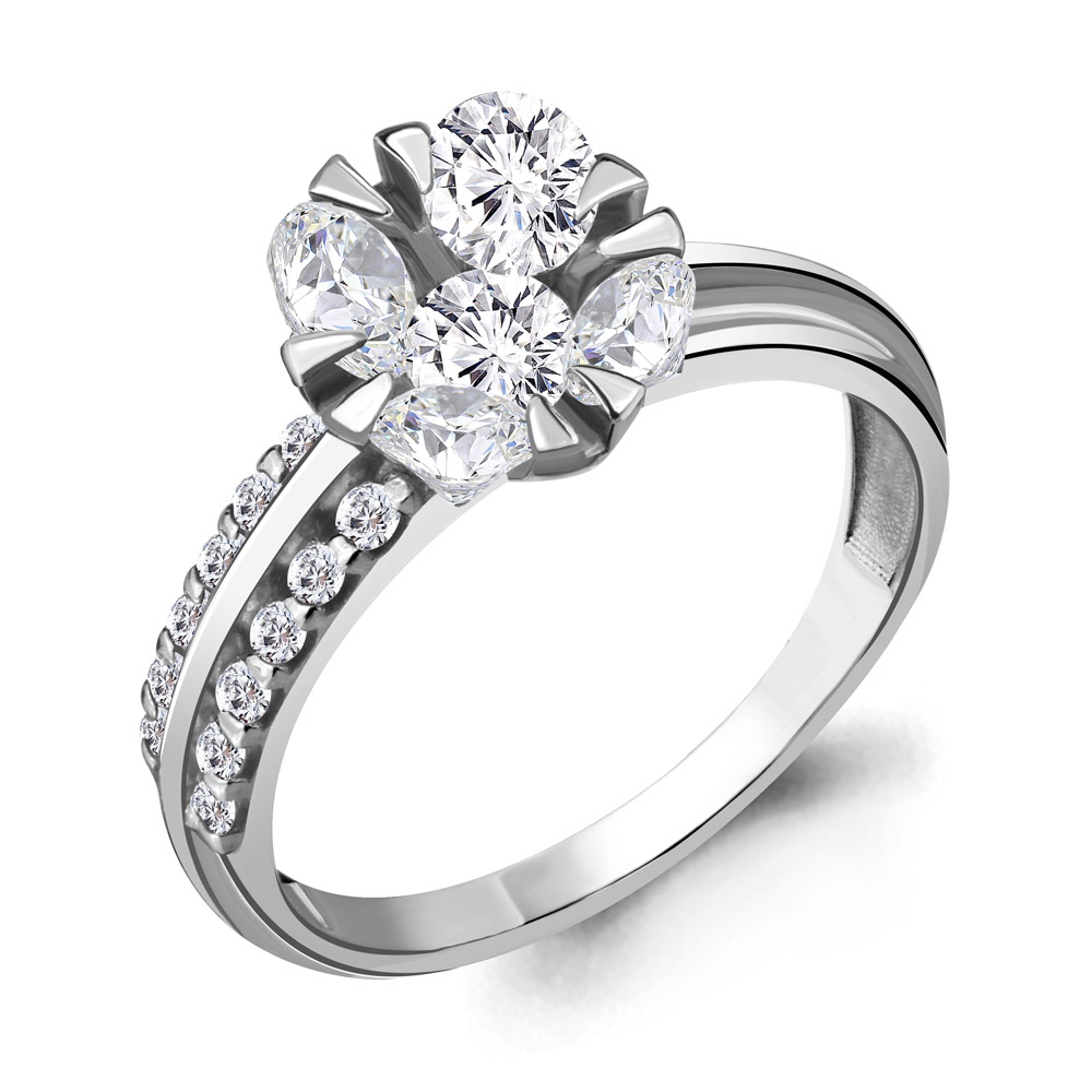 68579А Кольцо из Серебра с фианитами из коллекции "Supreme"