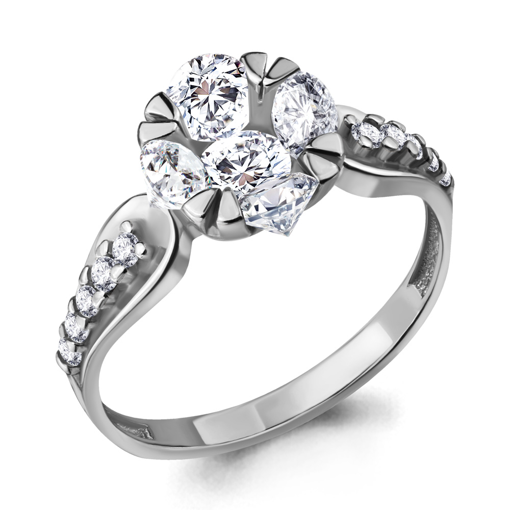 68582А Кольцо из Серебра с фианитами из коллекции "Supreme"