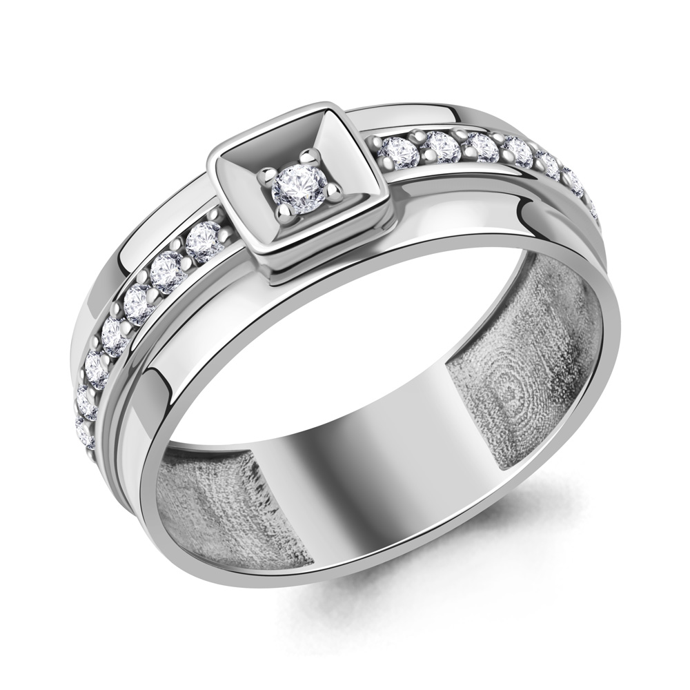 68663А Кольцо из Серебра с фианитами