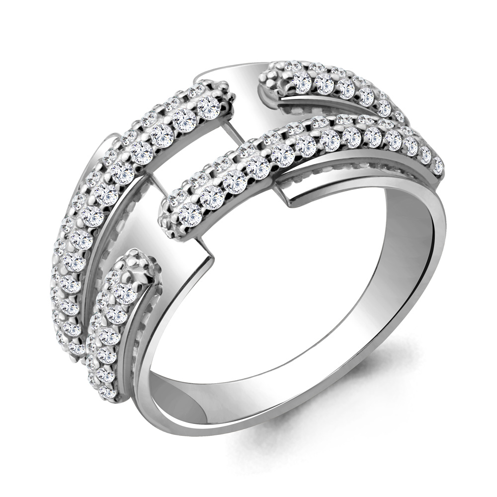 68682А Кольцо из Серебра с фианитами