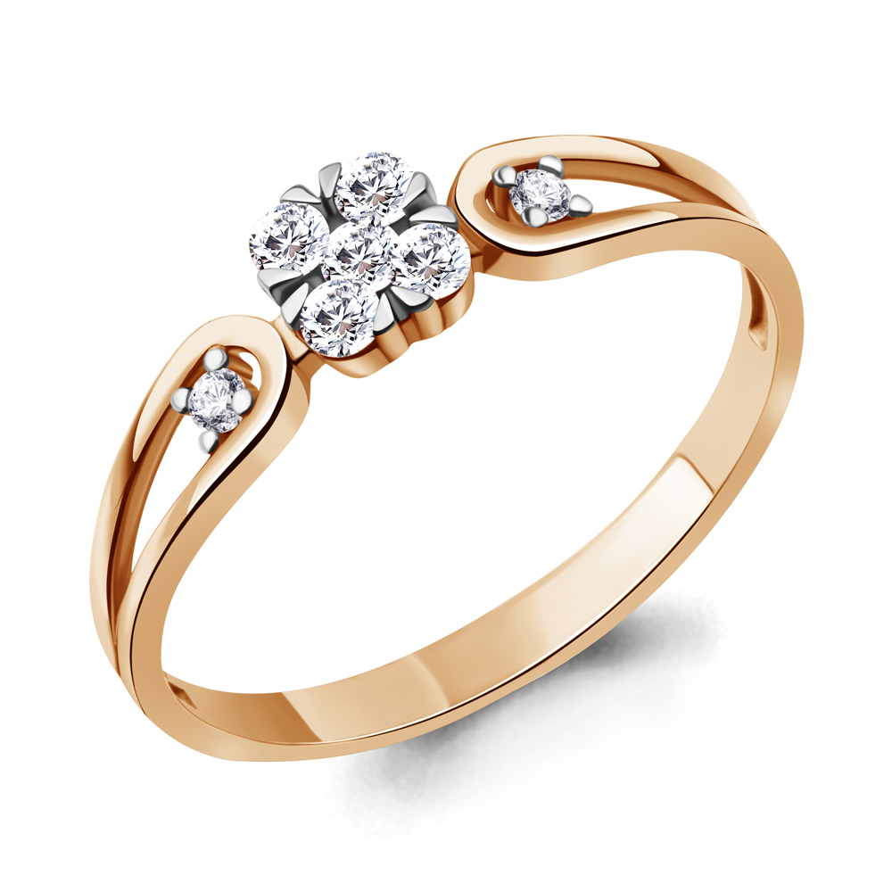 68719А Кольцо из Золота с фианитами