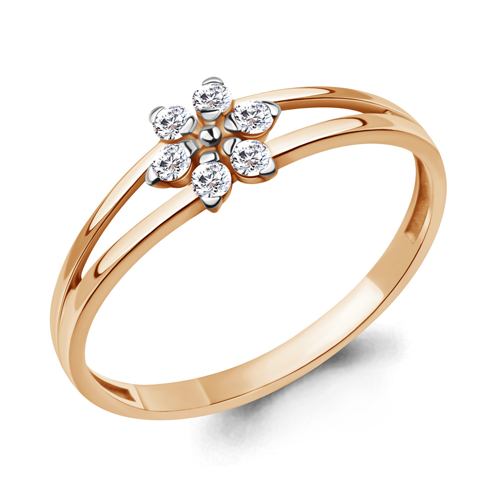 68729А Кольцо из Золота с фианитами