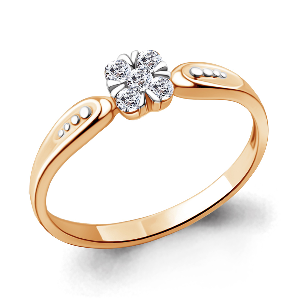 68767А Кольцо из Золота с фианитами