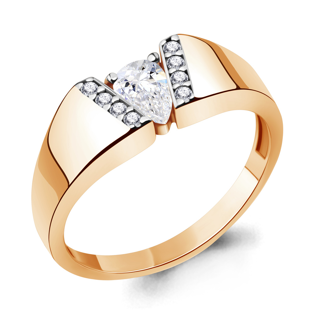 68787А Кольцо из Золота с фианитами