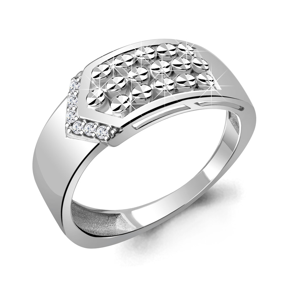 68850А Кольцо из Серебра с фианитами из коллекции "Sunshine"