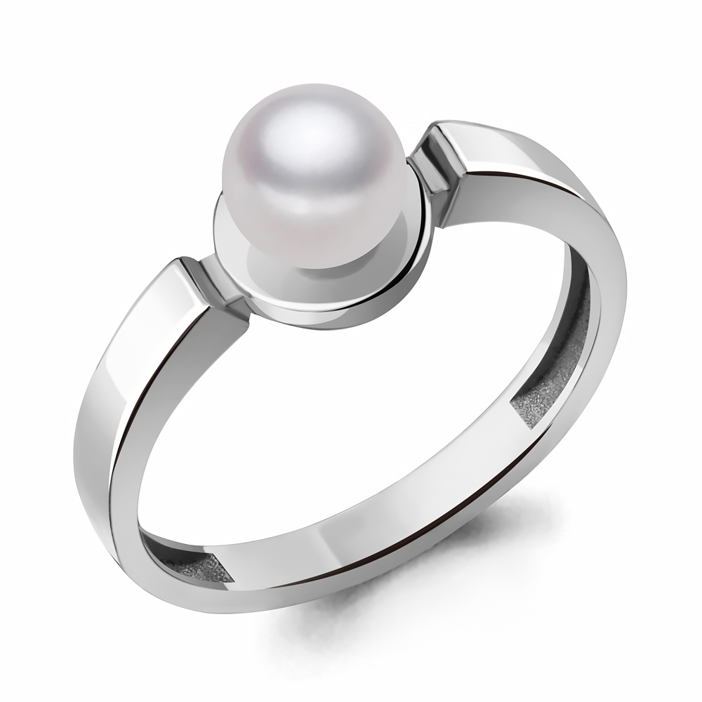 68870 Кольцо из Серебра с имитацией жемчуга