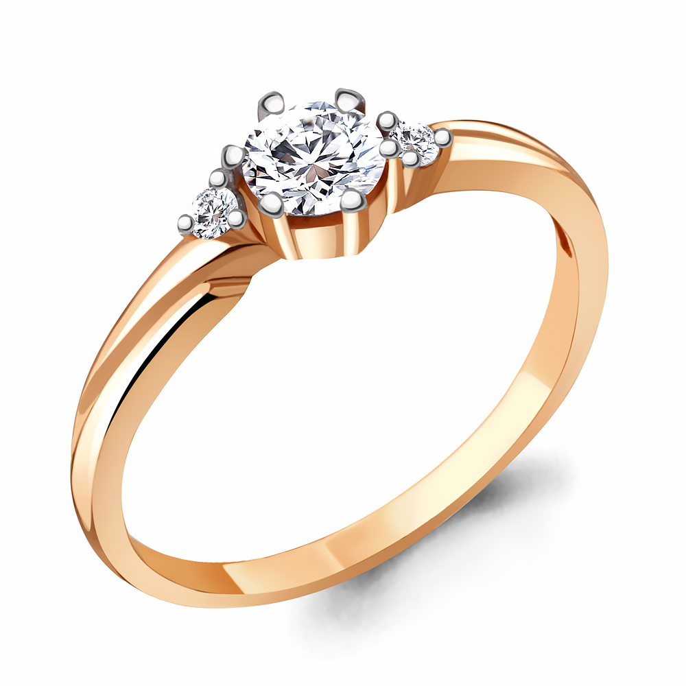 68917 Кольцо из Золота с фианитами