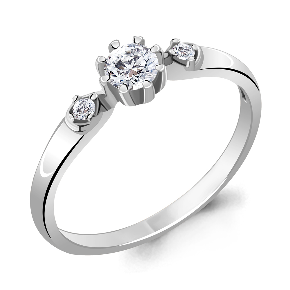 68918А Кольцо из Серебра с фианитами