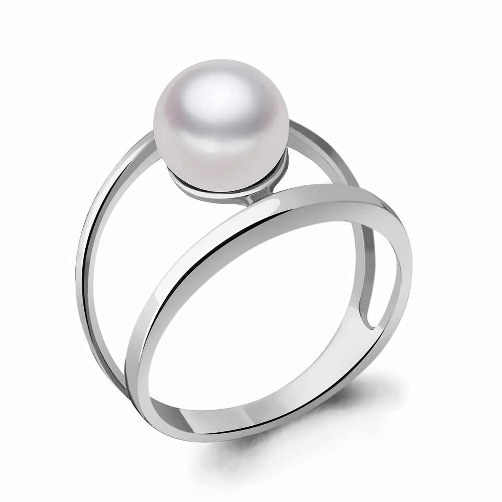 68982 Кольцо из Серебра с имитацией жемчуга