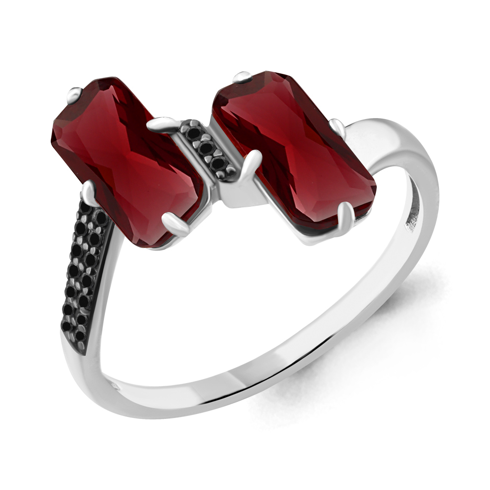 6902285Ч Кольцо из Серебра с наногранатами, нанокристаллами