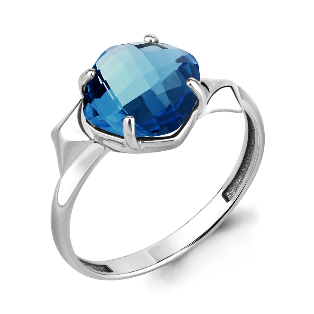 6905993 Кольцо из Серебра с нанотопазом лондон