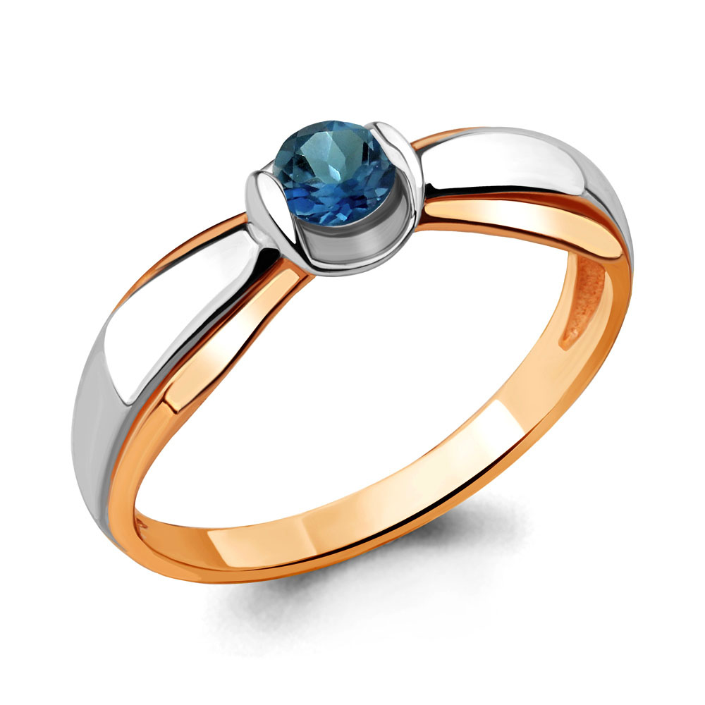 6913008 Кольцо из Золота с топазом лондон блю