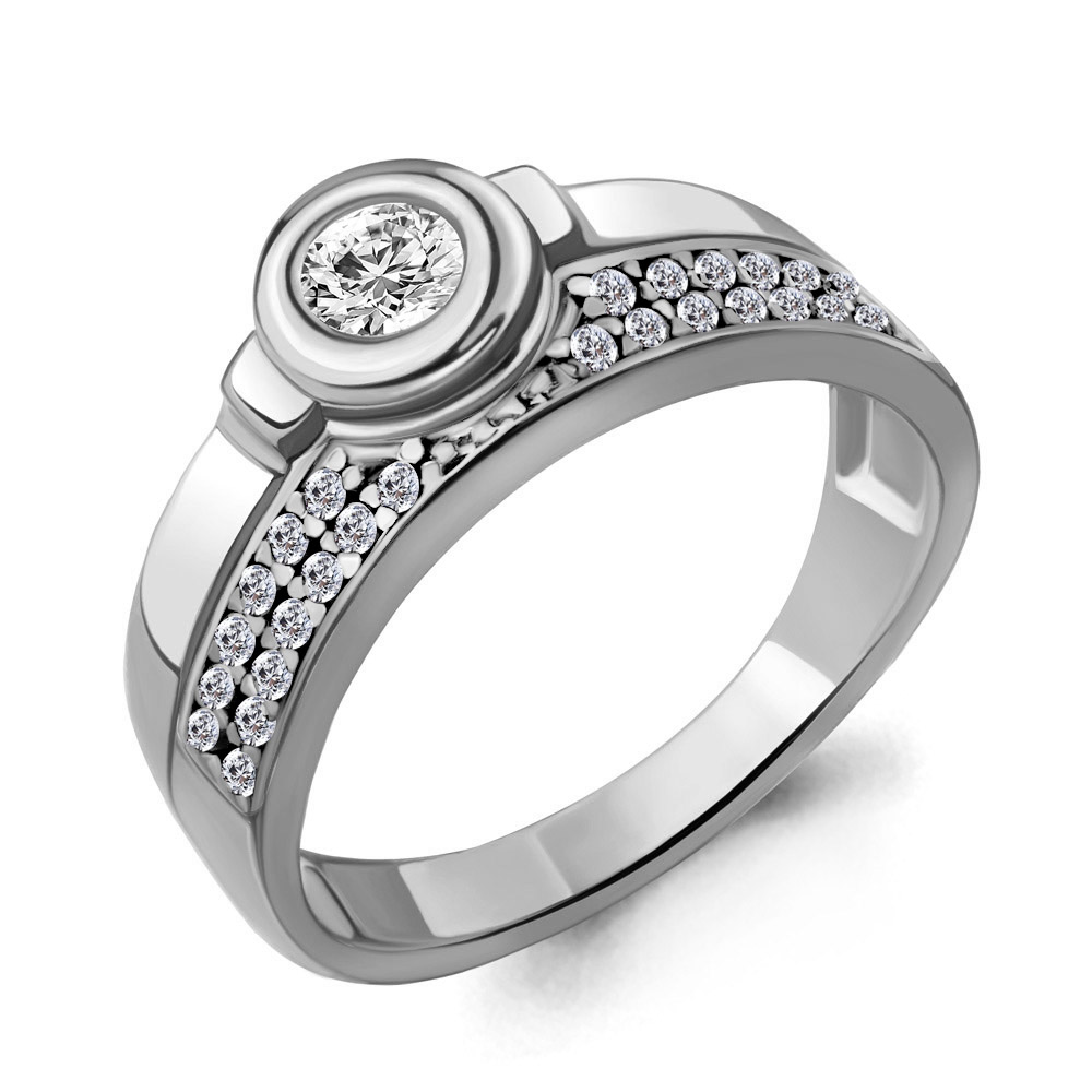 69153А Кольцо из Серебра с фианитами