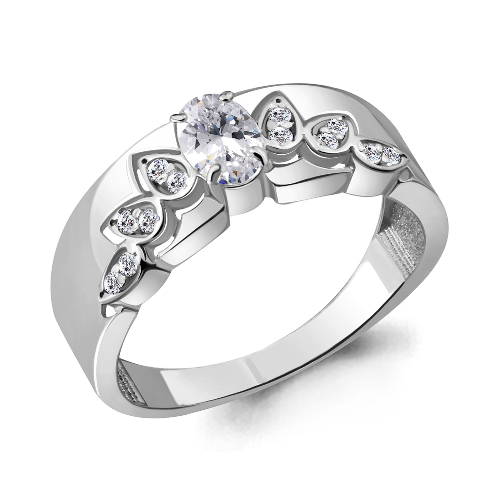 69154А Кольцо из Серебра с фианитами