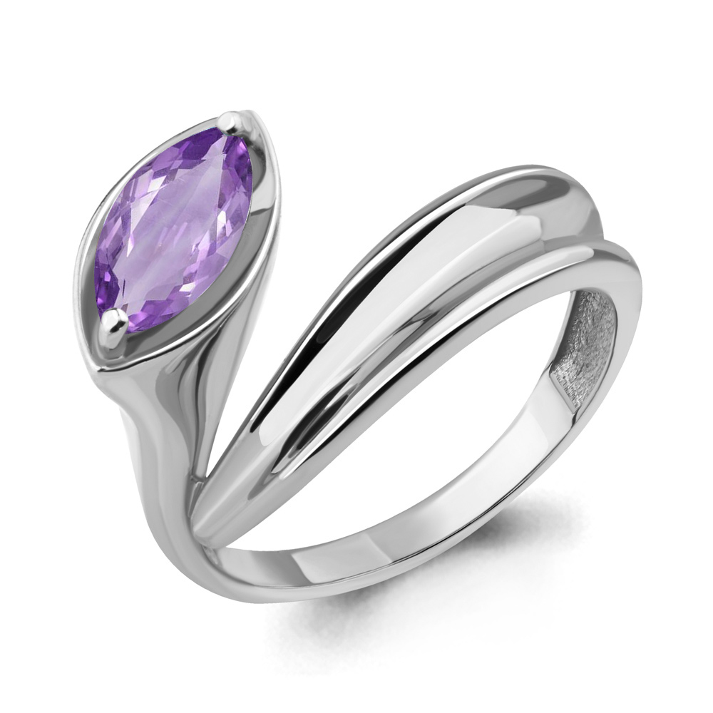 6918604 Кольцо из Серебра с аметистом