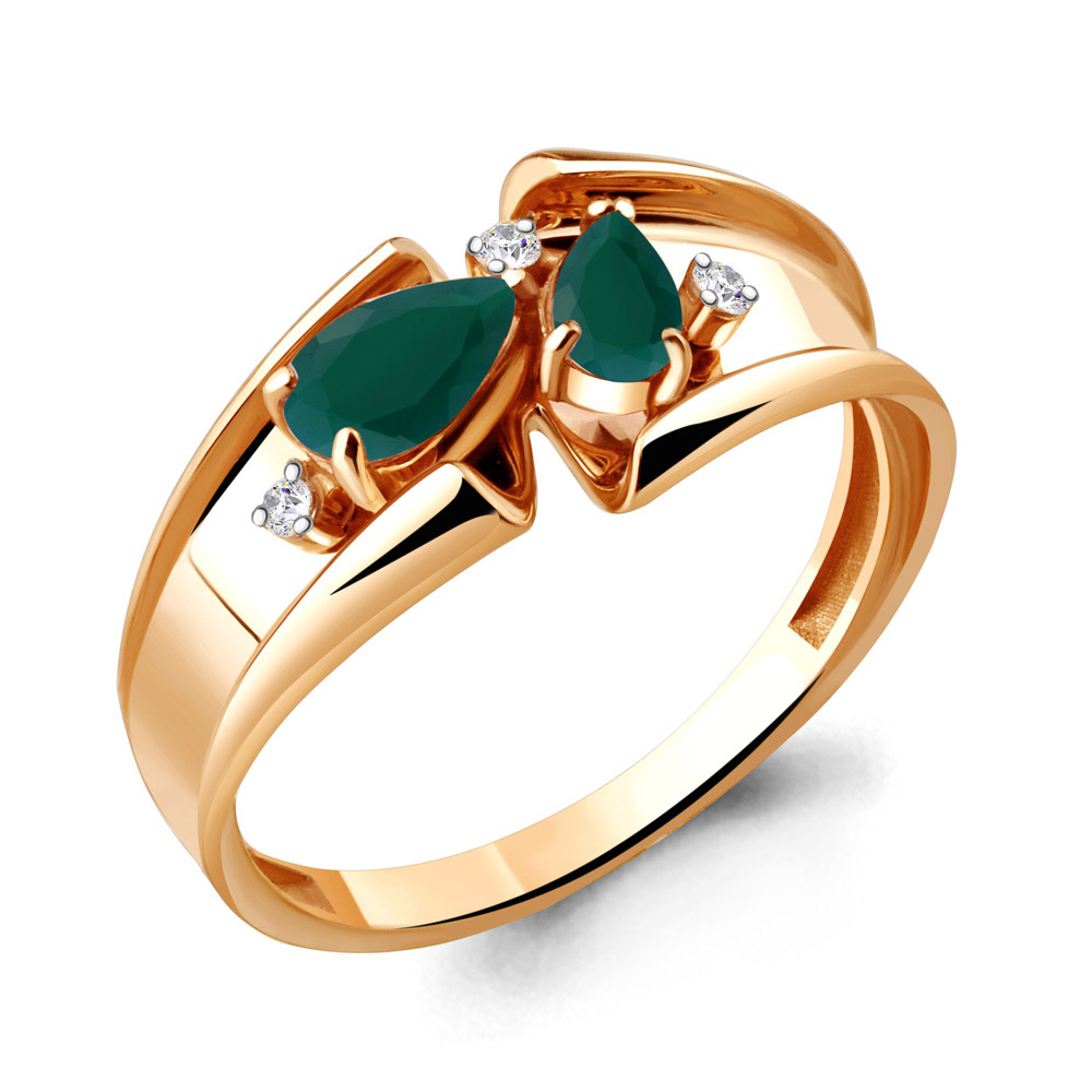 6928409 Кольцо из Золота с агатами