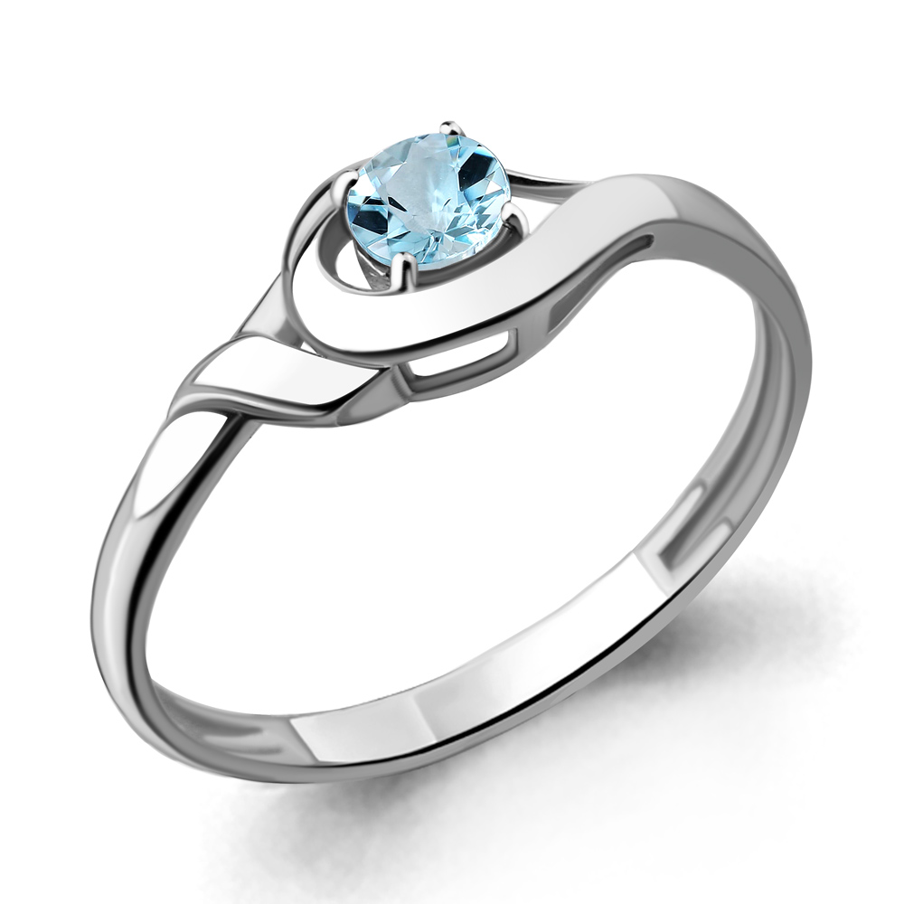 6929302 Кольцо из Серебра с топазом скай блю