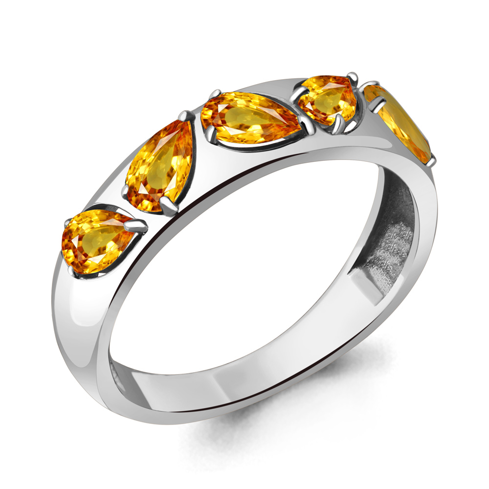 6937306 Кольцо из Серебра с цитринами