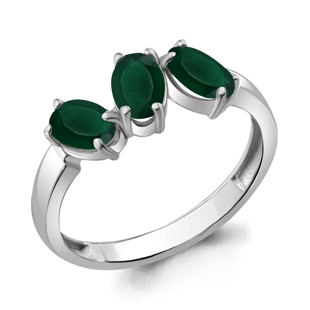 6939009 Кольцо из Серебра с агатами