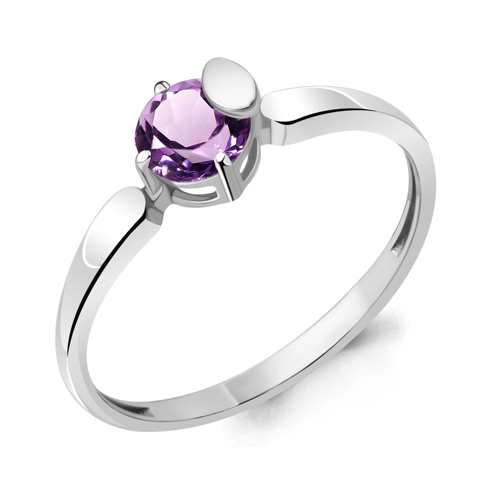 6941004 Кольцо из Серебра с аметистом