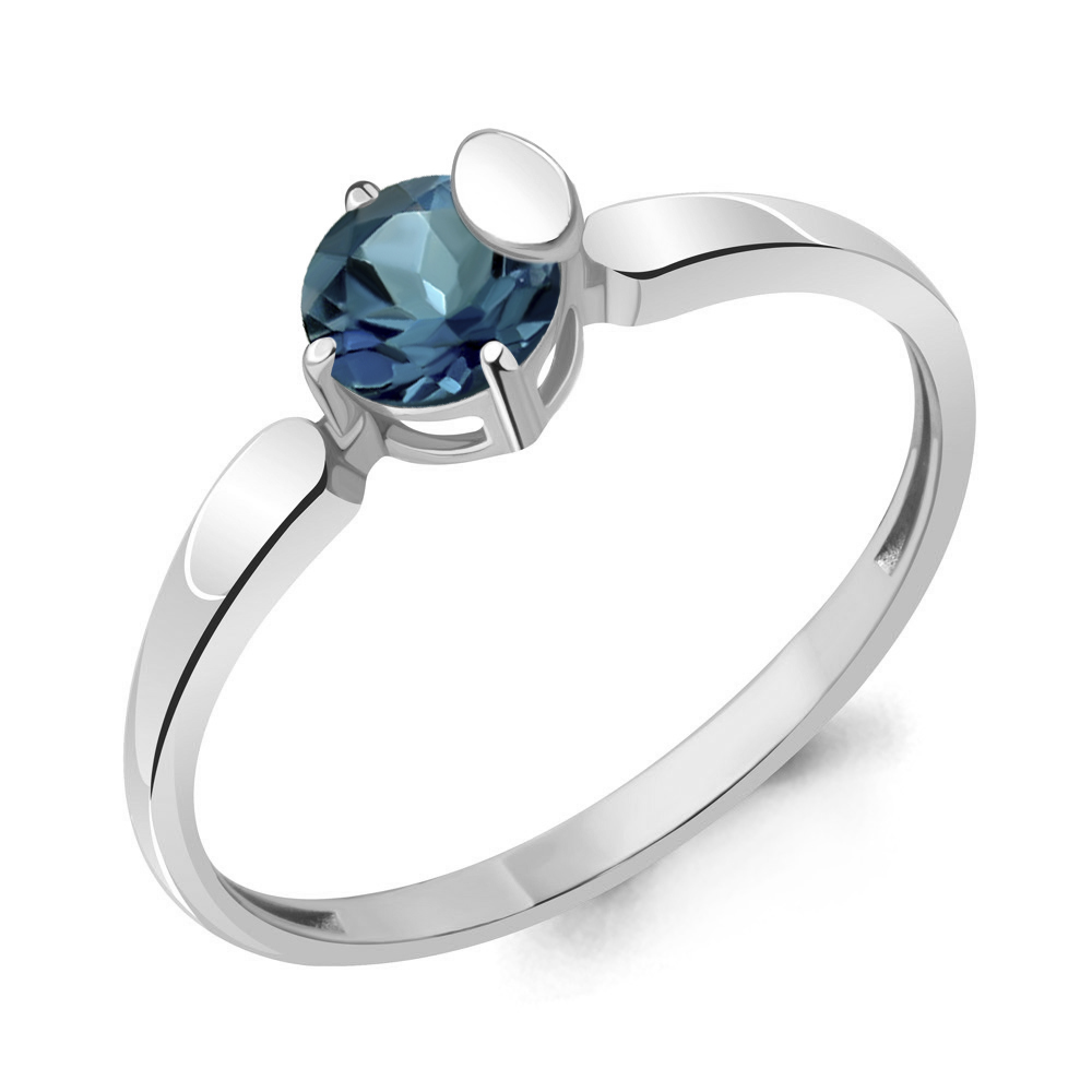6941008 Кольцо из Серебра с топазом лондон блю