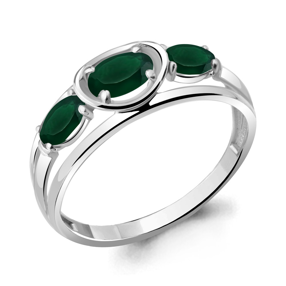 6945809 Кольцо из Серебра с агатами