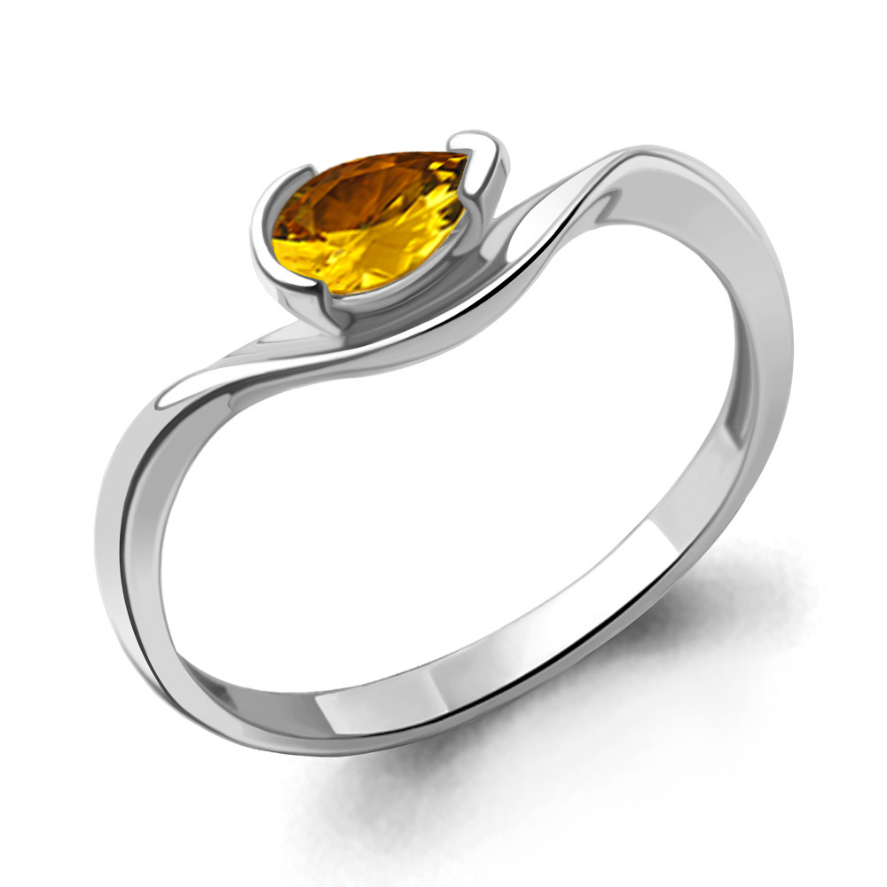 6946706 Кольцо из Серебра с цитрином