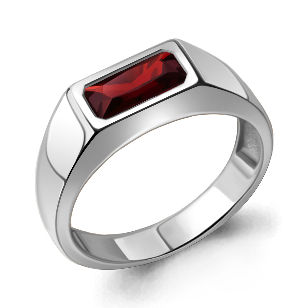 6955503 Кольцо из Серебра с гранатом