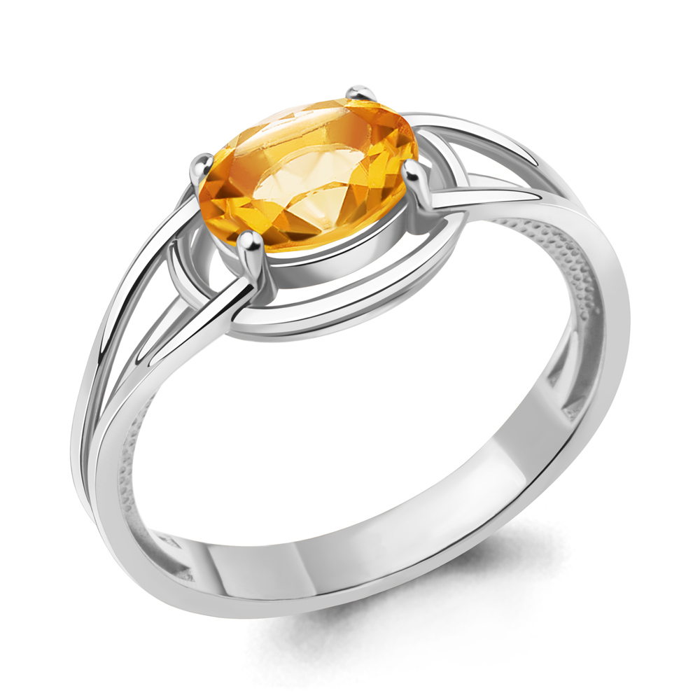 6964406 Кольцо из Серебра с цитрином