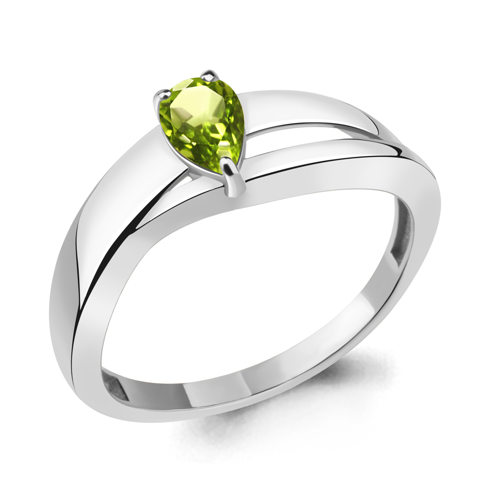 6967507 Кольцо из Серебра с хризолитом