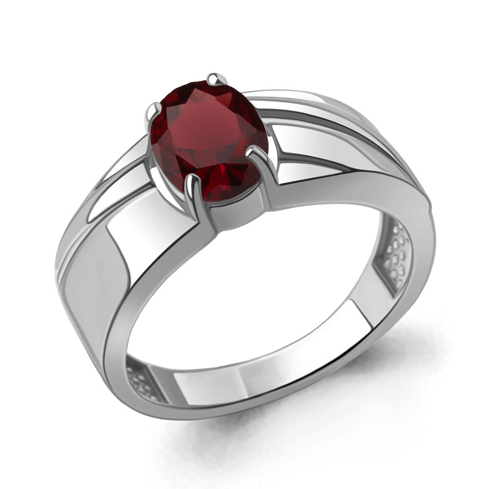 6973103 Кольцо из Серебра с гранатом
