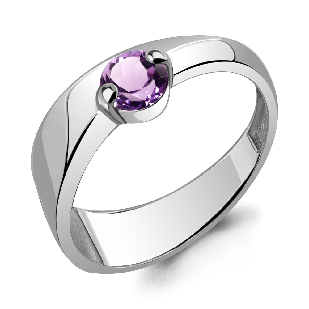 6973804 Кольцо из Серебра с аметистом