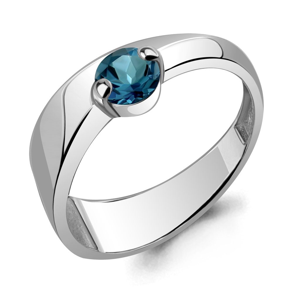 6973808 Кольцо из Серебра с топазом лондон блю