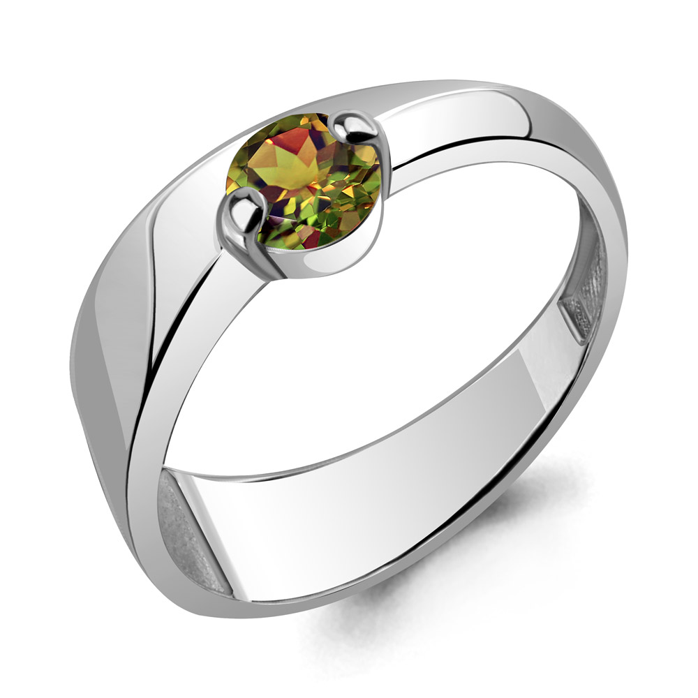 6973819 Кольцо из Серебра с султанитом иск.