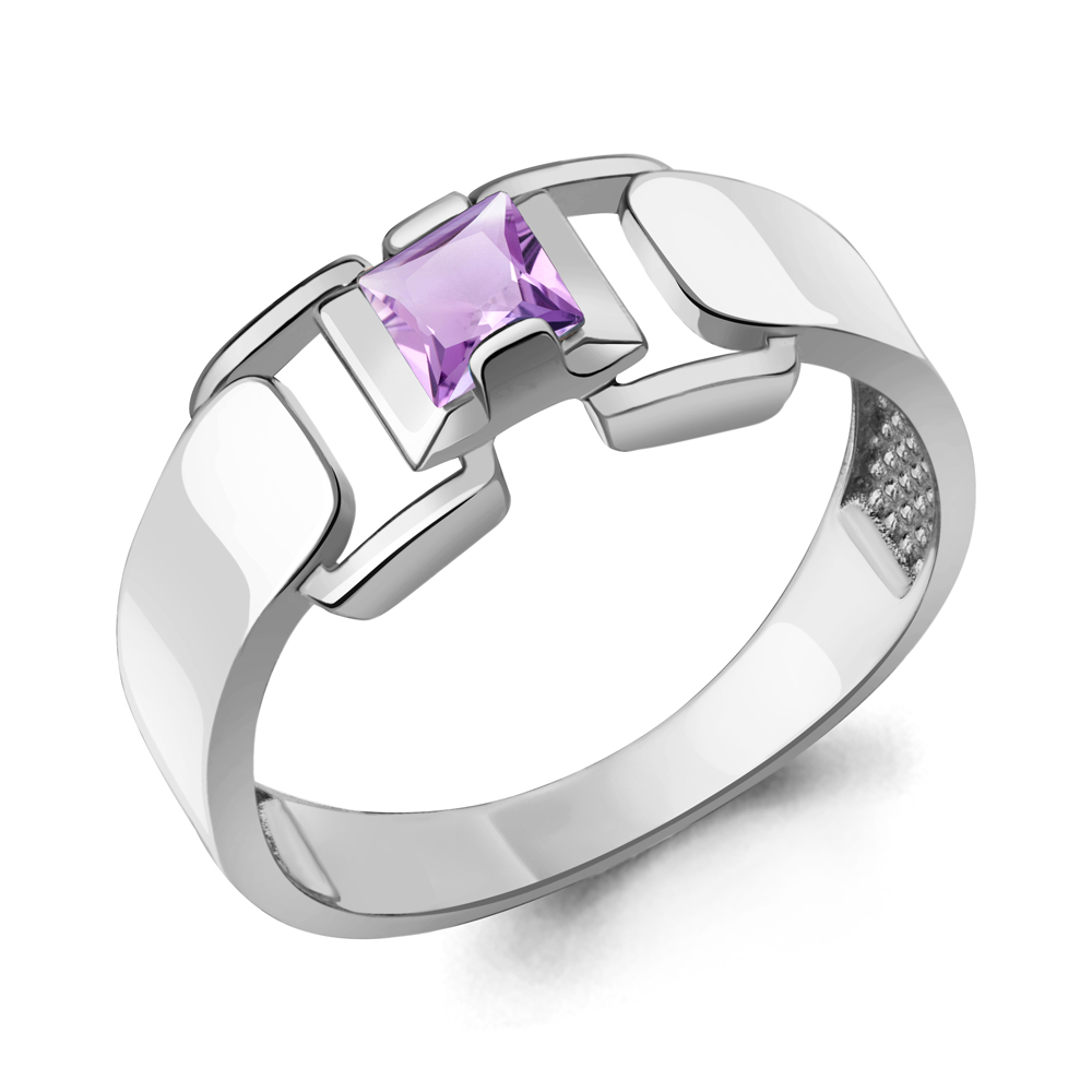 6975404 Кольцо из Серебра с аметистом