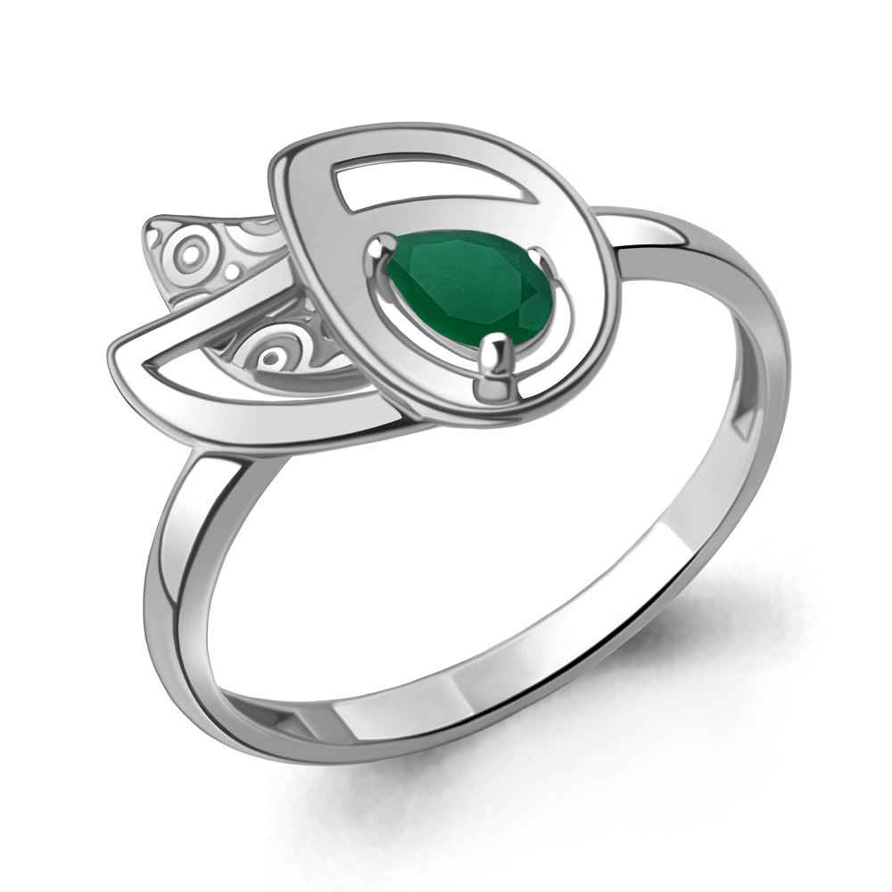 6975509 Кольцо из Серебра с агатом