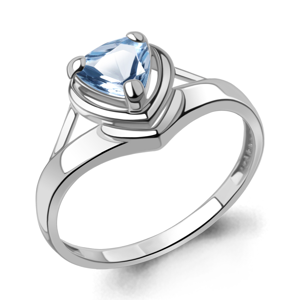 6979105 Кольцо из Серебра с топазом свисс блю