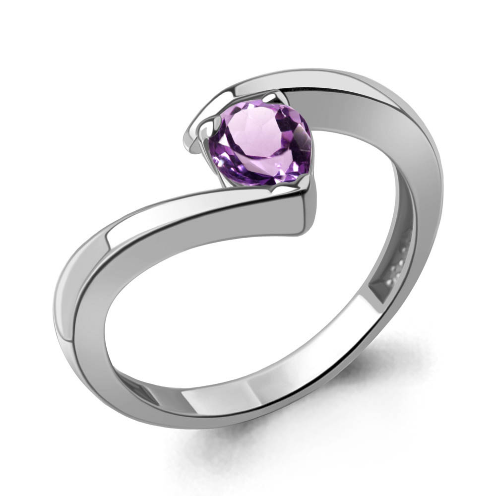 6982304 Кольцо из Серебра с аметистом