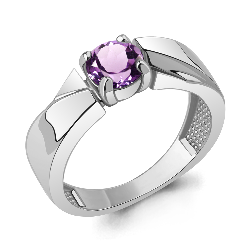 6982404 Кольцо из Серебра с аметистом